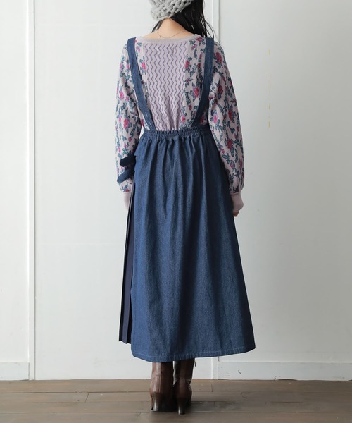 osharewalker（オシャレウォーカー）の「【廃盤】『サイドプリーツ切替デニムスカート』（デニムスカート・レディース・ブルー・FREE）」の11枚目の写真