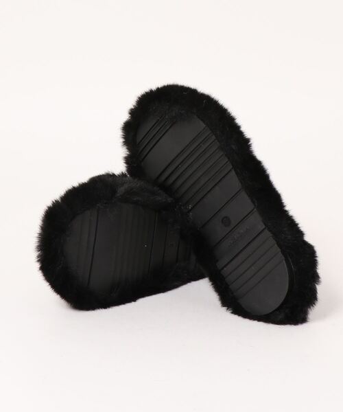 FREE BLUES（フリーブルース）の「あったか ファー スリッパ（ルームシューズ/スリッパ・レディース・ブラック/モカ/アイボリー/ブルー・24.5cm/24cm/23.5cm）」の6枚目の写真