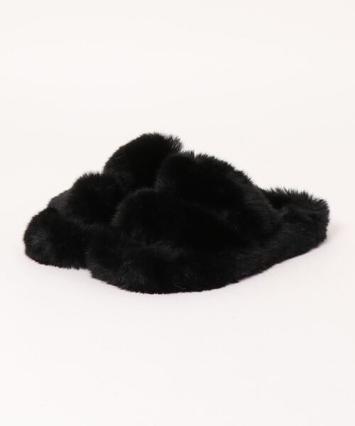 FREE BLUES（フリーブルース）の「あったか ファー スリッパ（ルームシューズ/スリッパ・レディース・ブラック/モカ/アイボリー/ブルー・24.5cm/24cm/23.5cm）」の9枚目の写真