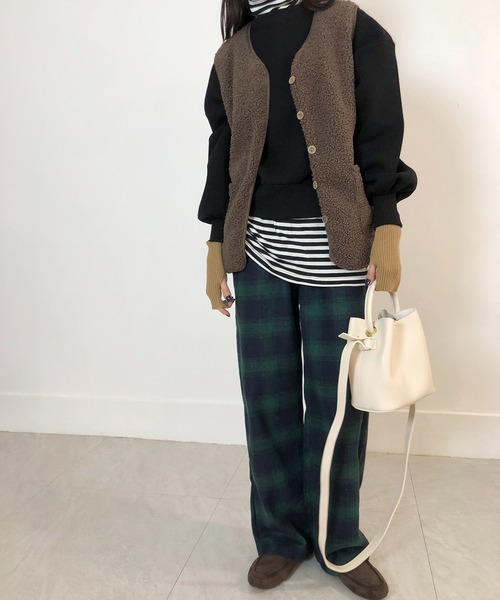 me+em select（ミームセレクト）の「フィンガーレス ニット手袋（手袋・レディース・ブラック/ベージュ/グレー/アイボリー・FREE）」の21枚目の写真