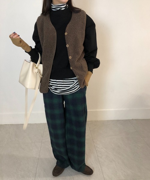 me+em select（ミームセレクト）の「フィンガーレス ニット手袋（手袋・レディース・ブラック/ベージュ/グレー/アイボリー・FREE）」の8枚目の写真