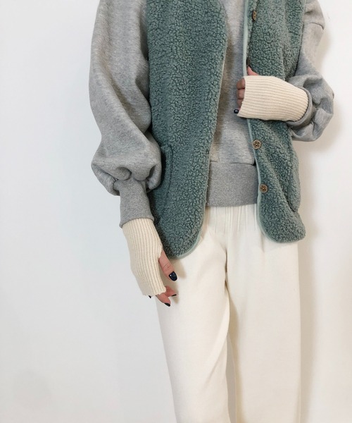 me+em select（ミームセレクト）の「フィンガーレス ニット手袋（手袋・レディース・ブラック/ベージュ/グレー/アイボリー・FREE）」の22枚目の写真