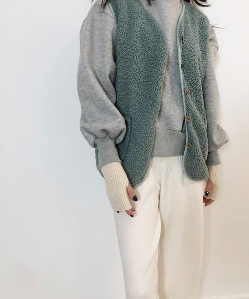 me+em select（ミームセレクト）の「フィンガーレス ニット手袋（手袋・レディース・ブラック/ベージュ/グレー/アイボリー・FREE）」の15枚目の写真