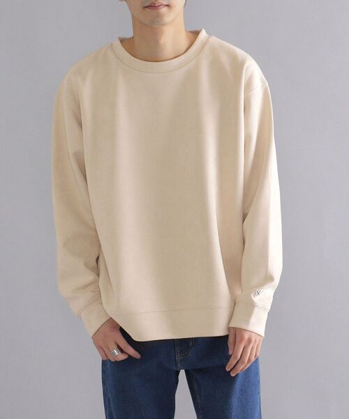 ワッペンプルオーバーSWEAT-IVORY naptime ワッペンプルオーバー