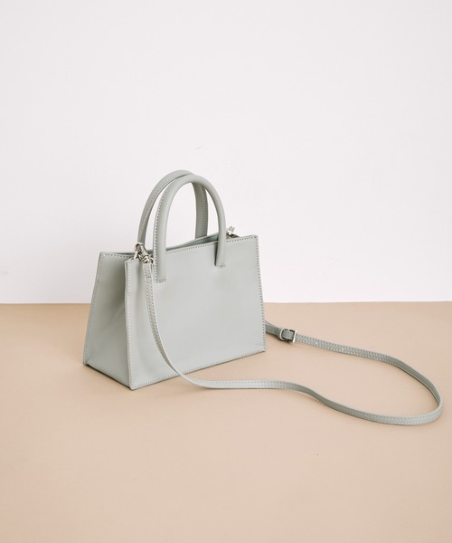 ADAM ET ROPE'（アダムエロペ）の「スクエアミニショルダーバッグ（ショルダーバッグ・レディース・チャコールグレー/ブラック/ピンク・FREE）」の3枚目の写真