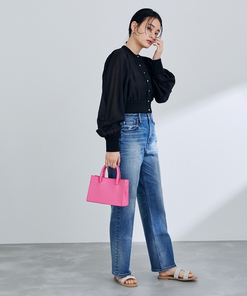 ADAM ET ROPE'（アダムエロペ）の「スクエアミニショルダーバッグ（ショルダーバッグ・レディース・チャコールグレー/ブラック/ピンク・FREE）」の13枚目の写真