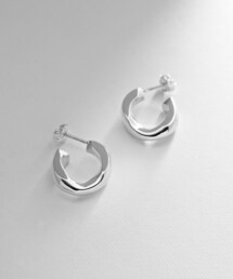 シルバー チェーンピアス カーブチェーンシングル