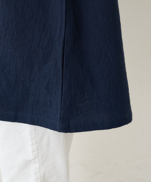 PUAL CE CIN（ピュアルセシン）の「【Du noir】綿麻ダブルガーゼブラウス（シャツ/ブラウス・レディース・ブラック/ネイビー・FREE）」の19枚目の写真