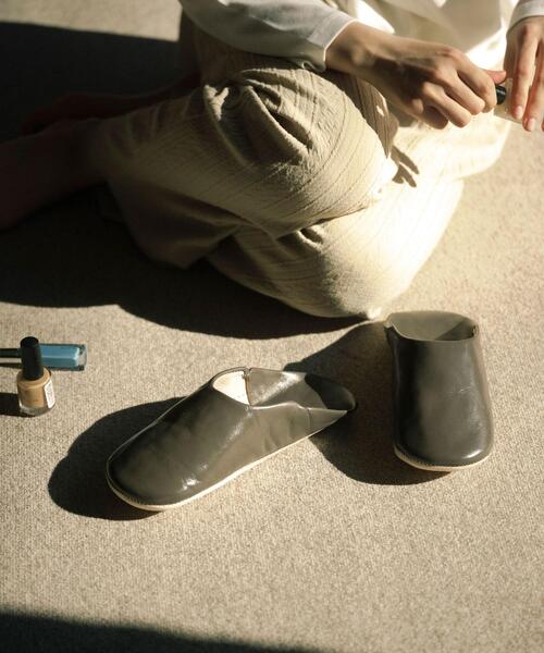 Fatima morocco（ファティマモロッコ）の「＜Fatima Morocco＞シンプル バブーシュ（ルームシューズ/スリッパ・レディース・ホワイト/モカ/ブラック・FREE）」の3枚目の写真