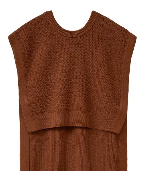 CLANE（クラネ）の「KNIT VEST（ベスト・レディース・グリーン/アイボリー/ブラウン・1/2）」の17枚目の写真