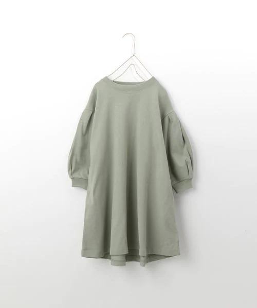 LOWRYS FARM（ローリーズファーム）の「ＵＳＡＢＩＧパフワンピースＬＳ　264366（ワンピース・キッズ・ブラック/ピンク/グリーン・110cm/120cm/130cm/140cm/150cm）」の2枚目の写真