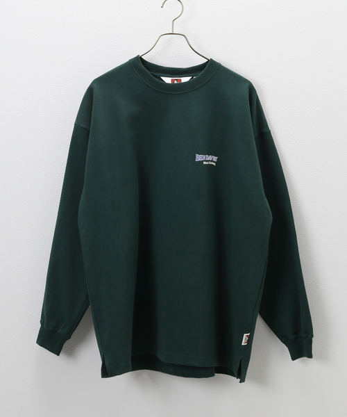 B.C STOCK(ベーセーストック)の「【BEN DAVIS / ベンデイビス】別注 workclothing プリントロンT(Tシャツ/カットソー・メンズ・ホワイト/グリーン/ブラック系その他・MEDIUM/LARGE)」の3枚目の写真