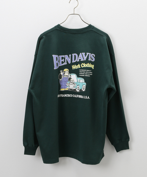BEN DAVIS / ベンデイビス】別注 workclothing プリントロンT（T