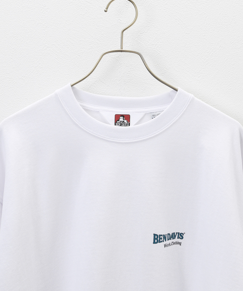 B.C STOCK(ベーセーストック)の「【BEN DAVIS / ベンデイビス】別注 workclothing プリントロンT(Tシャツ/カットソー・メンズ・ホワイト/グリーン/ブラック系その他・MEDIUM/LARGE)」の7枚目の写真
