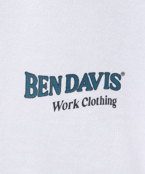 B.C STOCK(ベーセーストック)の「【BEN DAVIS / ベンデイビス】別注 workclothing プリントロンT(Tシャツ/カットソー・メンズ・ホワイト/グリーン/ブラック系その他・MEDIUM/LARGE)」の12枚目の写真