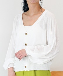 sango | 2WAYシアーニットカーディガン(カーディガン/ボレロ)