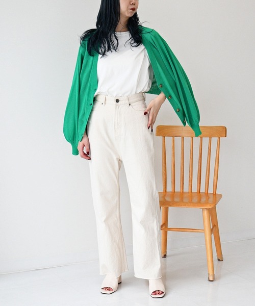 sango（sango）の「2WAYシアーニットカーディガン（カーディガン/ボレロ・レディース・ベージュ/グリーン/アイボリー・FREE）」の19枚目の写真