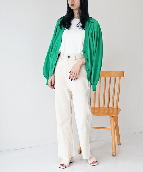 sango（sango）の「2WAYシアーニットカーディガン（カーディガン/ボレロ・レディース・ベージュ/グリーン/アイボリー・FREE）」の17枚目の写真