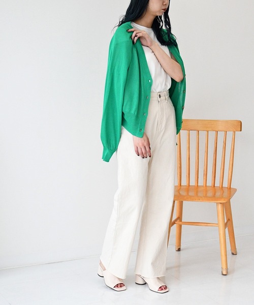 sango（sango）の「2WAYシアーニットカーディガン（カーディガン/ボレロ・レディース・ベージュ/グリーン/アイボリー・FREE）」の21枚目の写真