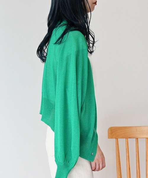 sango（sango）の「2WAYシアーニットカーディガン（カーディガン/ボレロ・レディース・ベージュ/グリーン/アイボリー・FREE）」の14枚目の写真