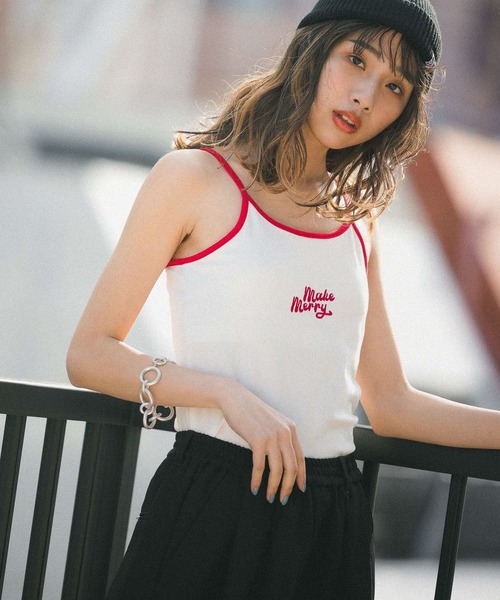 PBLIM（ページボーイリム）の「【PAGEBOYLIM】カラーパイピングカップ付きキャミ（キャミソール・レディース・ホワイト系その他/ブラック系その他/グレー系その他・FREE）」の5枚目の写真