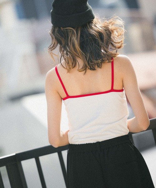 PBLIM（ページボーイリム）の「【PAGEBOYLIM】カラーパイピングカップ付きキャミ（キャミソール・レディース・ホワイト系その他/ブラック系その他/グレー系その他・FREE）」の6枚目の写真