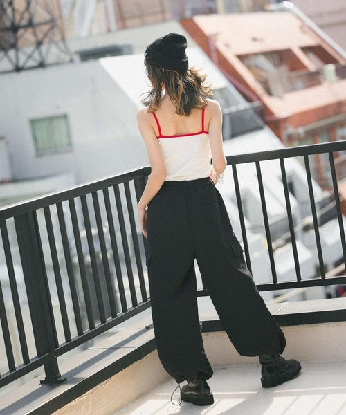 PBLIM（ページボーイリム）の「【PAGEBOYLIM】カラーパイピングカップ付きキャミ（キャミソール・レディース・ホワイト系その他/ブラック系その他/グレー系その他・FREE）」の9枚目の写真