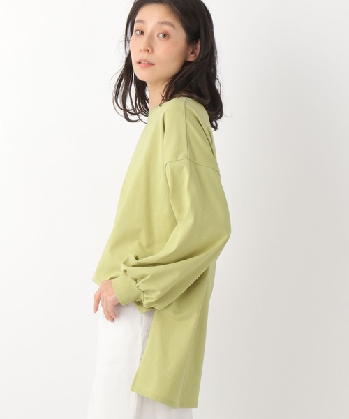 LEPSIM(レプシィム)の「オーバースリットソデパフプルオーバー 259274(Tシャツ/カットソー・レディース・グレー/オフホワイト/ブルー/ライトグリーン・FREE)」の3枚目の写真