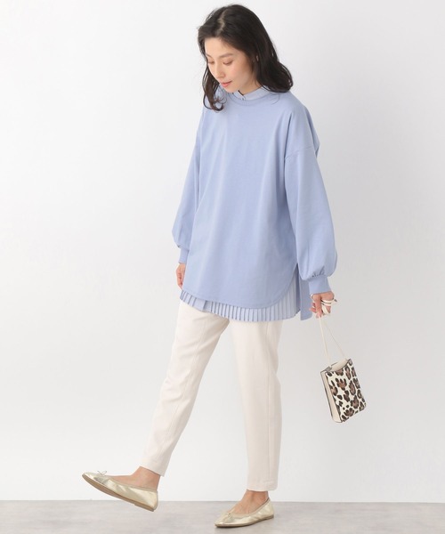 LEPSIM(レプシィム)の「オーバースリットソデパフプルオーバー 259274(Tシャツ/カットソー・レディース・グレー/オフホワイト/ブルー/ライトグリーン・FREE)」の12枚目の写真