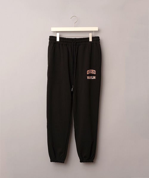 Revo. 米綿×リサイクルコットン カレッジ ロゴプリント スウェットパンツ/サスティナブル 22SS［セットアップ対応］（スウェットパンツ）｜Revo.（レボ）