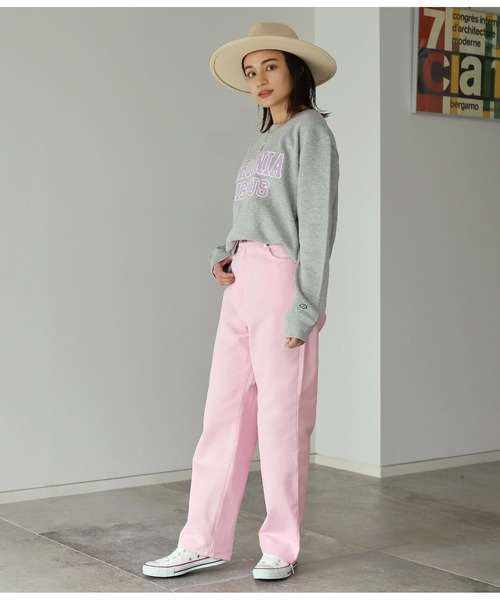 anap mimpi（アナップミンピ）の「ツイルカラーストレートパンツ（その他パンツ・レディース・ピンク/ミント/ラベンダー・FREE）」の4枚目の写真