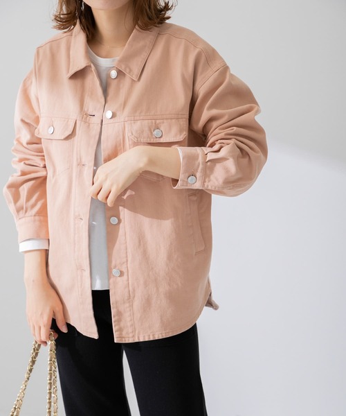 URBAN RESEARCH Sonny Label（アーバンリサーチサニーレーベル）の「カラーシャツジャケット（その他アウター・レディース・ライトグレー/ベージュ/ピンク・FREE）」の13枚目の写真