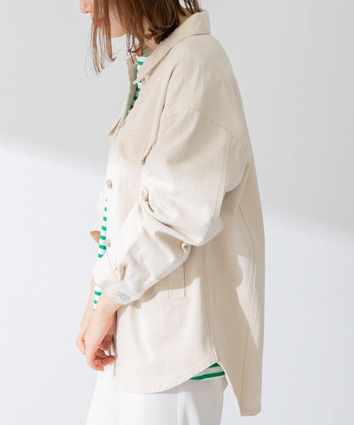 URBAN RESEARCH Sonny Label（アーバンリサーチサニーレーベル）の「カラーシャツジャケット（その他アウター・レディース・ライトグレー/ベージュ/ピンク・FREE）」の14枚目の写真