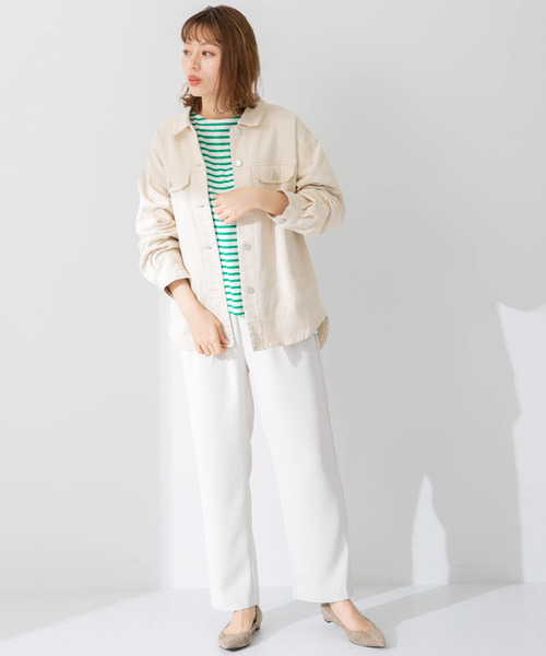 URBAN RESEARCH Sonny Label（アーバンリサーチサニーレーベル）の「カラーシャツジャケット（その他アウター・レディース・ライトグレー/ベージュ/ピンク・FREE）」の5枚目の写真