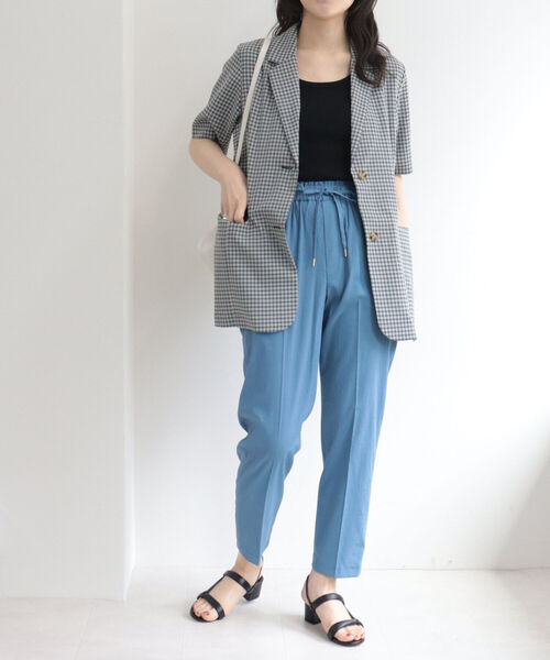 fredy emue(フレディエミュ)の「スラブタンブラー テーパードパンツ【3サイズ展開】(その他パンツ・レディース・イエロー/ブルー/ベージュ/ブラック・36/34/38)」の1枚目の写真