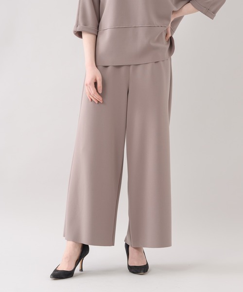 malla（マーラ）の「malla アクアジャージーパンツ（その他パンツ・レディース・ブラック/ベージュ・FREE）」の2枚目の写真