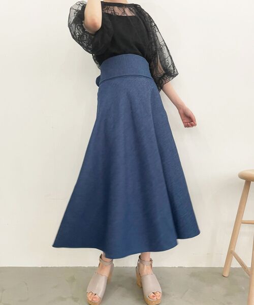 MAJESTIC LEGON（マジェスティックレゴン）の「2wayフレアスカート（スカート・レディース・イエロー/ブルー/アイボリー・SMALL/MEDIUM）」の11枚目の写真
