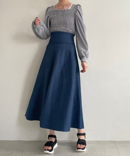 MAJESTIC LEGON（マジェスティックレゴン）の「2wayフレアスカート（スカート・レディース・イエロー/ブルー/アイボリー・SMALL/MEDIUM）」の14枚目の写真