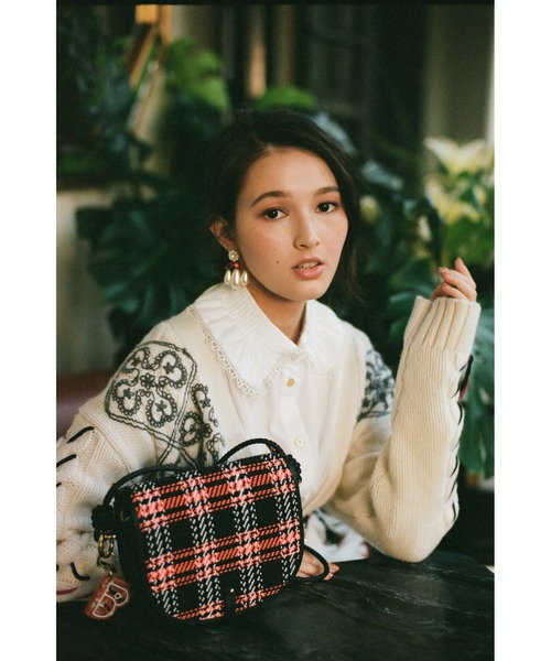 A BATHING APE(アベイシングエイプ)の「BPY TWEED CROSSBODY BAG(ショルダーバッグ・レディース・オレンジ・FREE)」の6枚目の写真