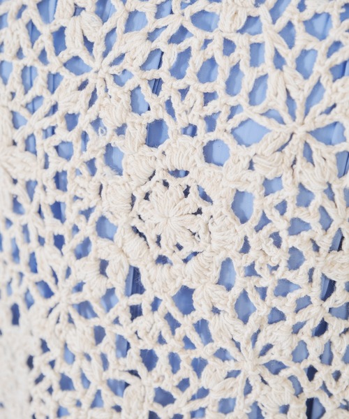 acro（アクロ）の「配色かぎ針ニットベスト/AC1336（ベスト・レディース・ベージュ/ブラウン/イエロー・ﾌﾘ-）」の12枚目の写真