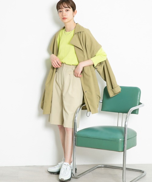 KBF（ケイビーエフ）の「サイドベルトハーフパンツ（その他パンツ・レディース・グリーン系その他/ベージュ/ダークブラウン・ONE）」の8枚目の写真