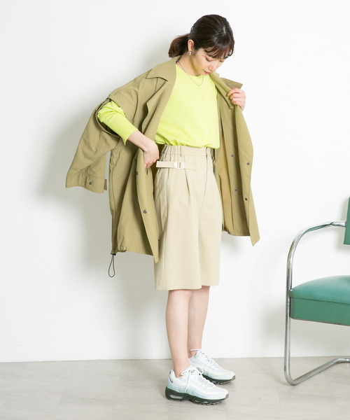 KBF（ケイビーエフ）の「サイドベルトハーフパンツ（その他パンツ・レディース・グリーン系その他/ベージュ/ダークブラウン・ONE）」の10枚目の写真