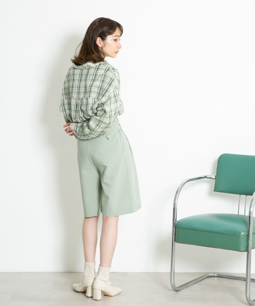 KBF（ケイビーエフ）の「サイドベルトハーフパンツ（その他パンツ・レディース・グリーン系その他/ベージュ/ダークブラウン・ONE）」の18枚目の写真