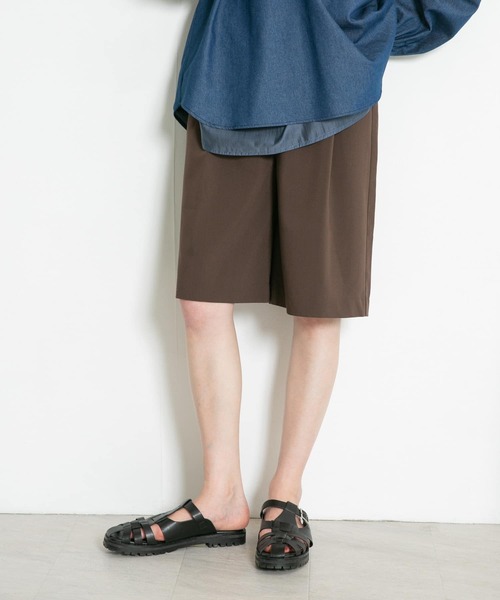 KBF（ケイビーエフ）の「サイドベルトハーフパンツ（その他パンツ・レディース・グリーン系その他/ベージュ/ダークブラウン・ONE）」の19枚目の写真