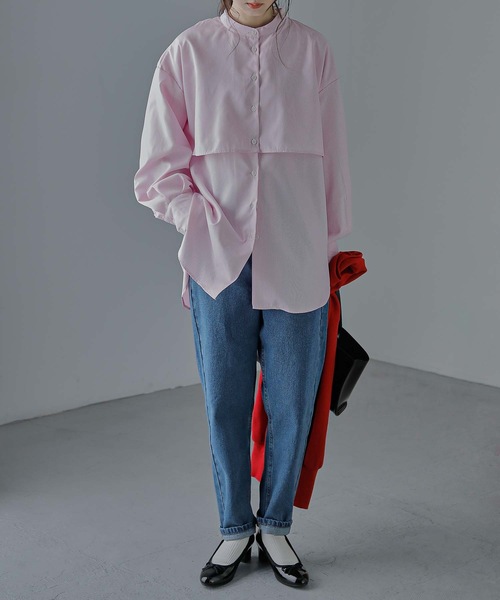 Fashion Letter(ファッションレター)の「ルーズテーパードデニム(デニムパンツ・レディース・ホワイト/ブラック/ブルー・M)」の4枚目の写真