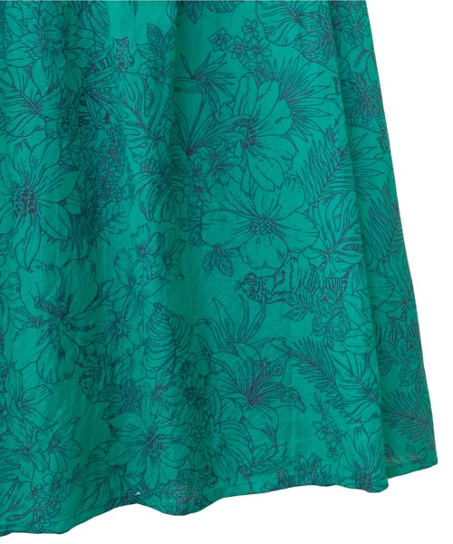 DOLLUPOOPS(ドールアップウップス)の「フラワーアニマルプリントマキシワンピース(ワンピース・レディース・ライトイエロー/グリーン・38)」の10枚目の写真