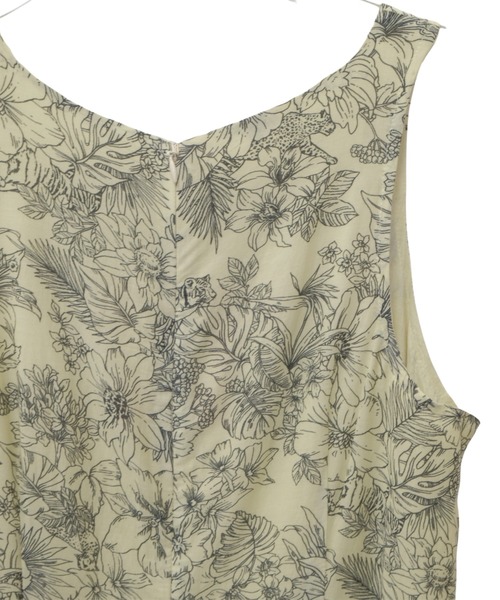 DOLLUPOOPS(ドールアップウップス)の「フラワーアニマルプリントマキシワンピース(ワンピース・レディース・ライトイエロー/グリーン・38)」の6枚目の写真