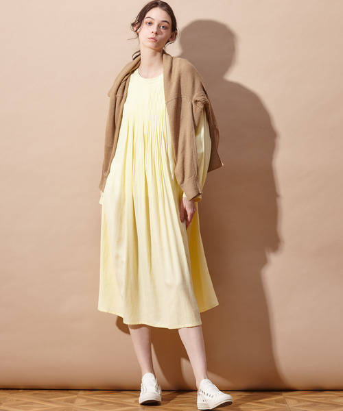 エアリーな素材感が軽やか 前後2wayで楽しめるタックワンピース A0721fa912 を購入できます Melrose ワンピース エアリーな素材感が軽やか 前後2wayで楽しめるタックワンピース Claire メルローズ Melrose Claire メルローズ クレール の ファッション