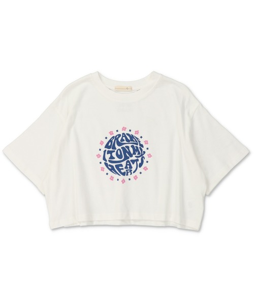 SPINNS（スピンズ）の「CIRCLEフロントロゴショート丈半袖Tシャツ（Tシャツ/カットソー・レディース・ホワイト×ブルー/オートミール/ブラック×イエロー・ONESIZE）」の20枚目の写真