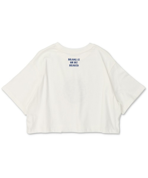 SPINNS（スピンズ）の「CIRCLEフロントロゴショート丈半袖Tシャツ（Tシャツ/カットソー・レディース・ホワイト×ブルー/オートミール/ブラック×イエロー・ONESIZE）」の21枚目の写真